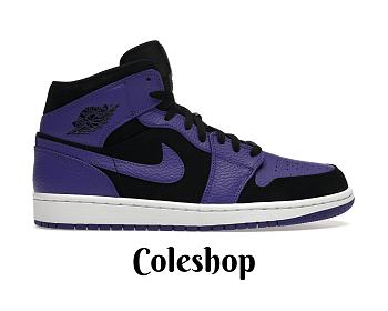 Air Jordan 1 Mid Black Dark Concord 554724-051