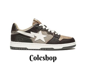 A Bathing Ape Bape SK8 Sta Brown Ivory 1H80-191-013