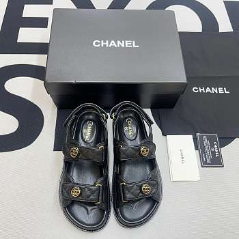 Chanel Sandal Black Leather