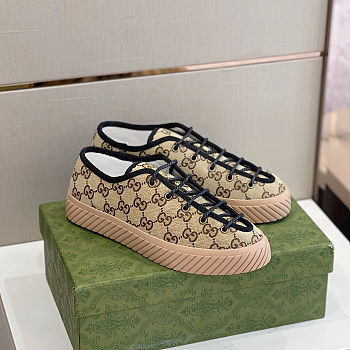 Gucci Maxi GG Low Top Beige Ebony 703031 UKOH0 2590