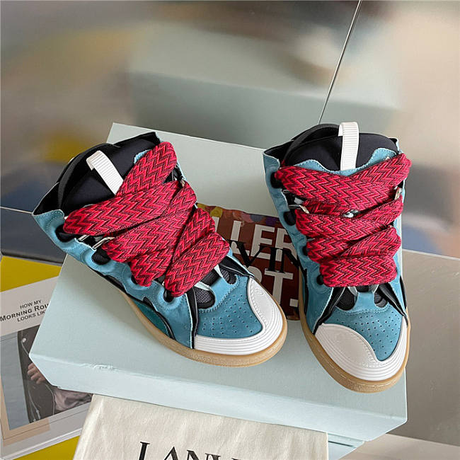 Lanvin Leather Curb Sneakers Anthracite FM-SKRK11-TRFF-H221842 - 1