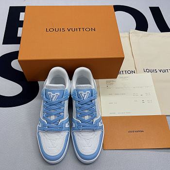 Louis Vuitton Trainer Low White Sky Blue 1AA6YI