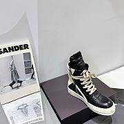 Rick Owens Strobe Geobasket High Black Milk RU02B2894-LPO - 2