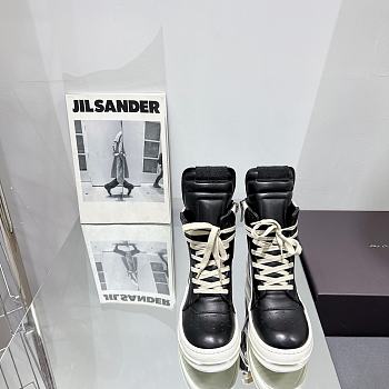 Rick Owens Strobe Geobasket High Black Milk RU02B2894-LPO