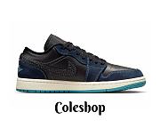 Air Jordan 1 Low Navy Black Snakeskin FJ5478-010 - 1