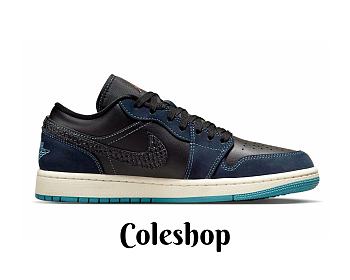 Air Jordan 1 Low Navy Black Snakeskin FJ5478-010