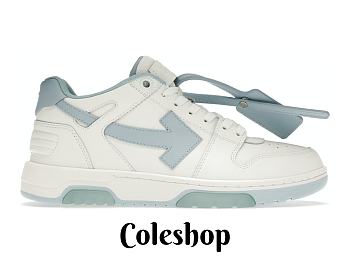 OFF-WHITE Out Of Office 30 MM Low Tops White Light Blue OMIA189C99LEA0010145