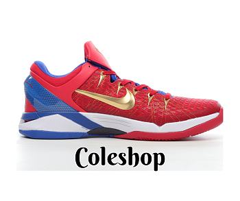 Nike Zoom Kobe VII RLX Red Blue Metallic Gold 488371-406