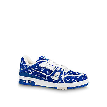 Louis Vuitton Trainer Sneaker Blue 1ABFRR