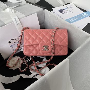 Chanel Shoulder Bag New Mini 1116 Pink (Silver Wire)