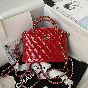 Chanel Handbag Red AS3354 Size11x16.5x5.5cm