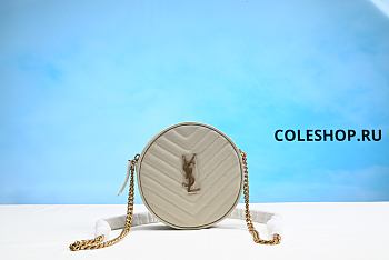 Mini Circle LV Bag White
