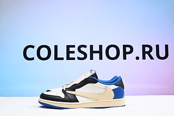Air Jordan 1 Low Blue Travis Scott Fragment DM7866-140