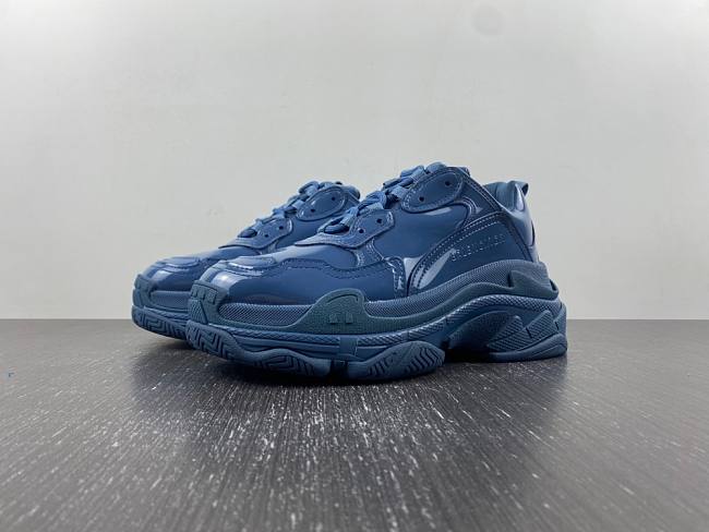 Balenciaga Triple S Rubber Sneaker Blue 734954 W2PAA 4000 - 1