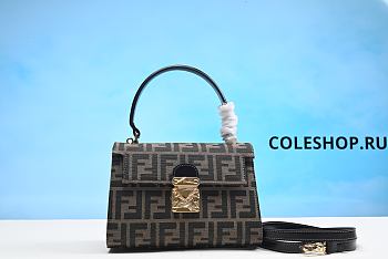 Fendi Baguette Jacquard FF Fabric Bag