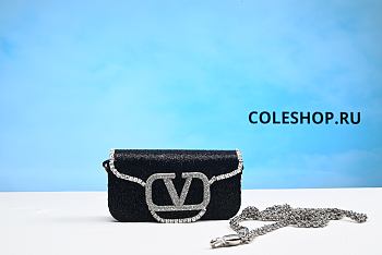 VALENTINO LOCO MICRO BAG WITH CHAIN AND JEWEL LOGO