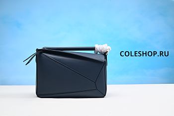 Loewe Puzzle Small Leather Bag Blue