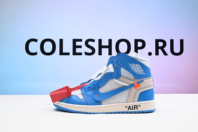 Air Jordan 1 Retro High Off-White University Blue AQ0818-148 - 1