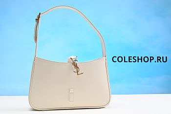 Saint Laurent Logo Plaque Mini Tote Bag White
