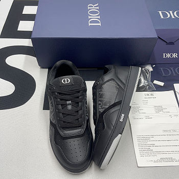 Dior B27 Low Black Dior Oblique Galaxy Leather Grey 3SN272ZPR_H969