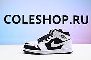 Air Jordan 1 Mid White Black 554724-113 - 1