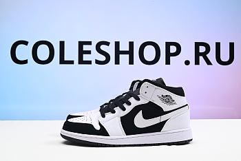 Air Jordan 1 Mid White Black 554724-113