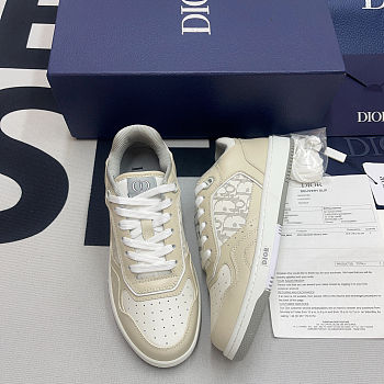 Dior B27 Low Cream White Oblique Leather
