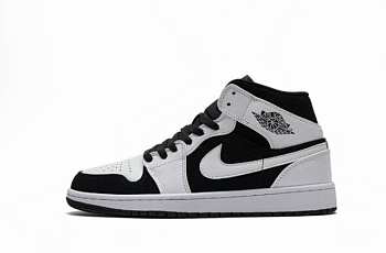 Air Jordan 1 Mid White Black 554725-113