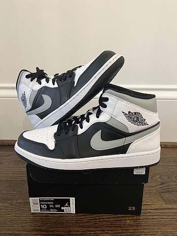Air Jordan 1 Mid White Shadow 554725-073