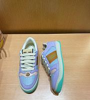 Gucci Screener Cream Leather Purple Green - 1