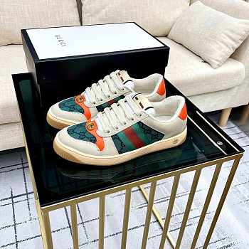 Gucci Screener Leather Sneaker ‎Green Orange