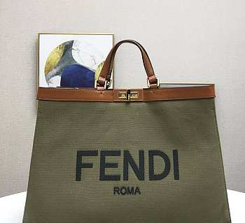 Fendi Peekaboo X-Tote Logo Print8BH374 Size 41 x 29 x 14 cm