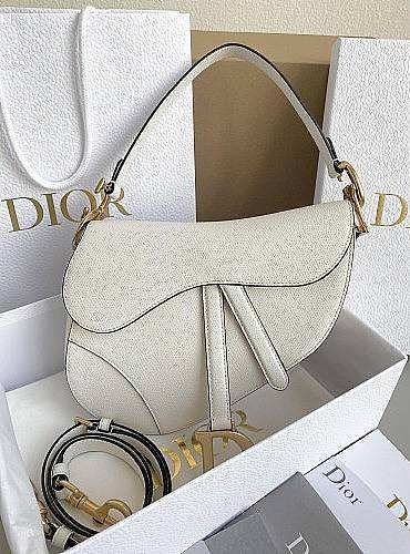 Dior Saddle Bag white 25.5×6.5×20CM - 1