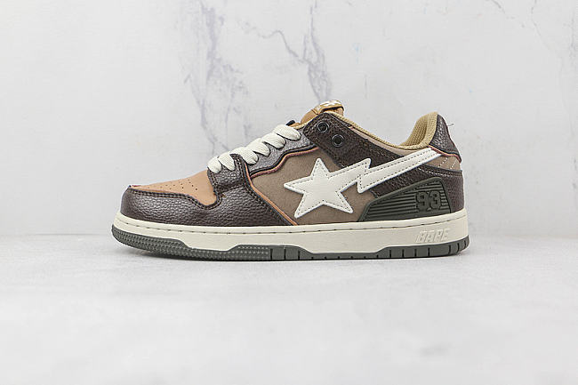 BAPE STA SK8 TO NIGO BROWN WHITE - 1