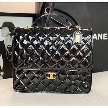 Chanel Patent Leather Briefcaseg-31.5*31*9CM