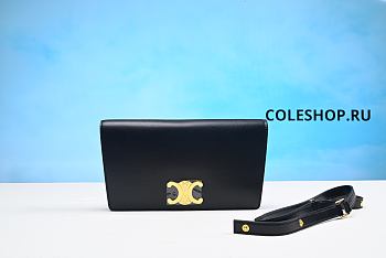 Celine Classique Triomphe Bag ln Shiny Calfskin Black