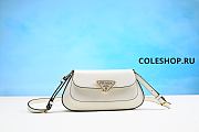 Prada Logo-Plaque Shoulder Bag White  - 1