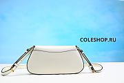 Prada Logo-Plaque Shoulder Bag White  - 5