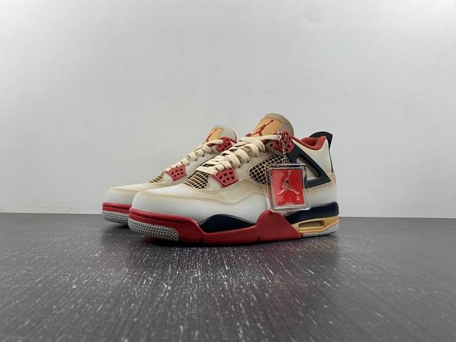 Air jordan 4 Dragon white black red AQ9129 105   - 1