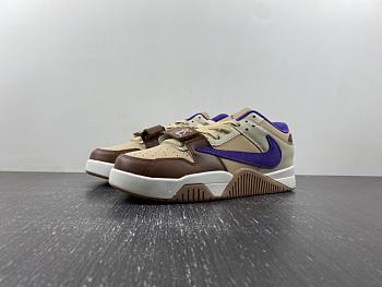 Air Jordan x  Travis Scott Cut The Check Milk Tea Brown Purple FZ8117-900