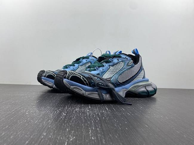 Balenciaga Phantom Sneaker Old White and Blue Black 734734 W3XLR 0629 - 1