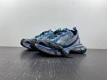 Balenciaga Phantom Sneaker Old White and Blue Black 734734 W3XLR 0629