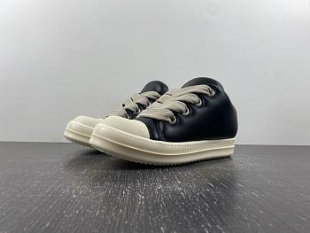 Rick Owens Jumbo Lace Padded Sneaks Low Black Milk RU02C7893