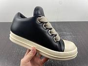 Rick Owens Jumbo Lace Padded Sneaks Low Black Milk RU02C7893 - 3