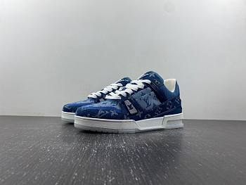 Louis Vuitton LV trainer blue denim 1A9JGR