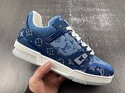 Louis Vuitton LV trainer blue denim 1A9JGR - 2