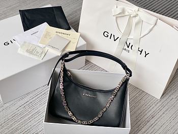 Givenchy Out Bag in Shiny Leather with Chain Black