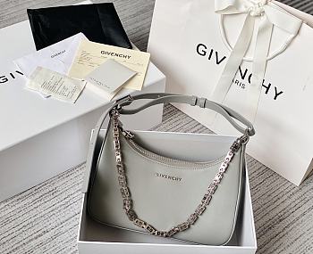 Givenchy Out Bag in Shiny Leather with Chain Grey