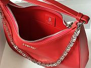 Givenchy Out Bag in Shiny Leather with Chain Red - 5