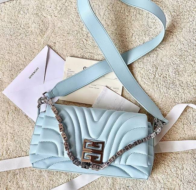 Givenchy 4G Soft Bag in Quilted Leather with Chain Blue - 1